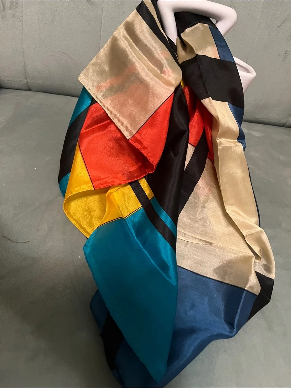 Vintage multicolor Silk scarf NEW